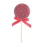 Pick Candy Vermelho Branco 25cm - 1 Un