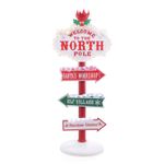 Cenário Placa Norte com Led Som Branco Vermelho 95X38cm - 1 Un