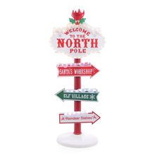 Cenário Placa Norte com Led Som Branco Vermelho 95X38cm - 1 Un