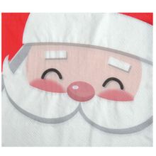 Guardanapo Papel Noel Branco Vermelho  33cm   - 1 Un