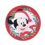 Sousplat Mickey Noel Vermelho e Verde 33cm