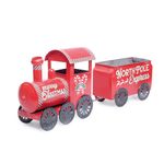 Locomotiva Decorativa Metal Vermelho e Verde 66cm