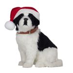 Border Collie Decorativo com Gorro 25cm