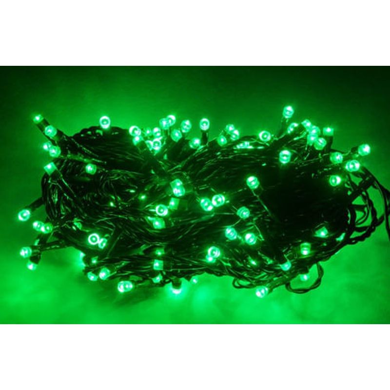 Pisca Pisca com  100 Leds Verde 8 Funções Cabo Verde 5m 120V
