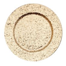 Sousplat Liso com Glitter Dourado - 1 Un