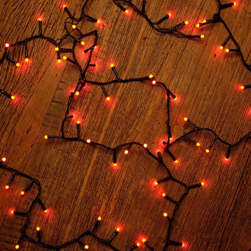 Pisca Pisca com 50 Leds Vermelho Cordão Verde 5m 3 Pilha AA