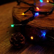 Pisca Pisca com 100 Leds Colorido 8 Funções Cordão Verde 220V