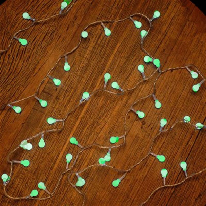 Pisca Pisca com 100 Leds Bola Verde 8 Funções Cordão Incolo 6m 120V