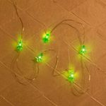 Iluminação de Natal - Pisca Pisca com Árvores 20 Leds 2 Pilha AA Verde Claro