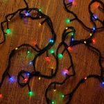 Pisca Pisca com 200 Leds Colorido 8 Funções Cordão Verde 2m 120V