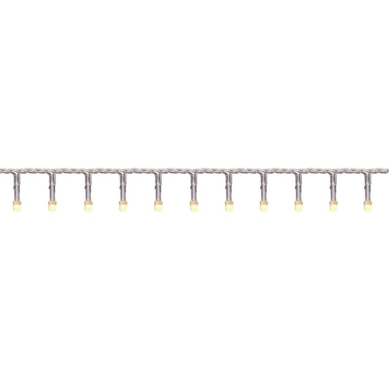 Pisca Pisca com 100 Leds Branco Quente 8 Funções Cordão Incolor 2,50m 220V