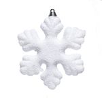 Enfeite Pendurar Floco de Neve Branco 14cm - 6 Un