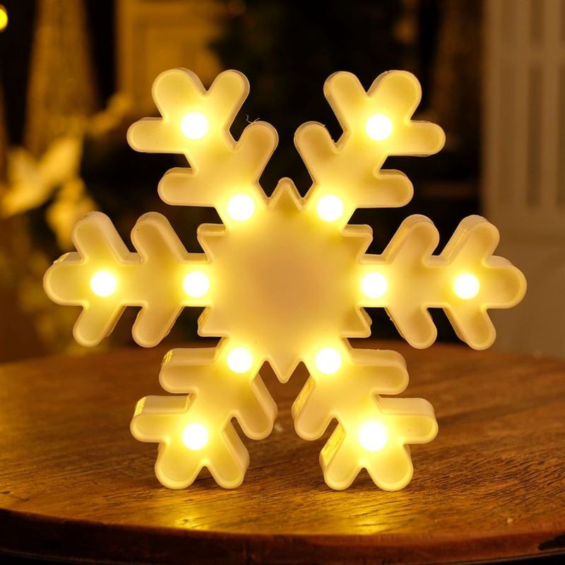 Luminoso Floco de Neve 12 Leds Branco 2 AA (Hollywood)