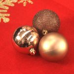 Bola de Natal Lisa Rosê Gold 8cm - 8 Un