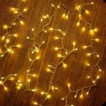 Pisca com 100 Leds Branco Quentes Cordão Incolor 6m 120V Macho e Fêmea