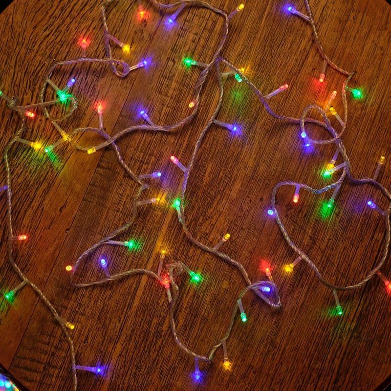 Pisca Pisca com 100 Leds Colorida 8 Funções Cordão Incolor 6m 120V