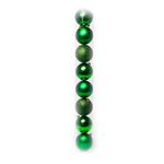 Bola de Natal Lisa / Mate / Glitter Verde Claro 7cm (Bola de Natal em Tubos) - 8 Peças