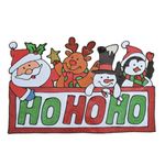 Adesivos Decorativos - Placa Hohoho Vermelho e Verde - 5 un