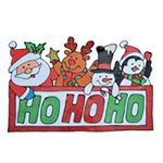 Adesivos Decorativos - Placa Hohoho Vermelho e Verde - 5 un