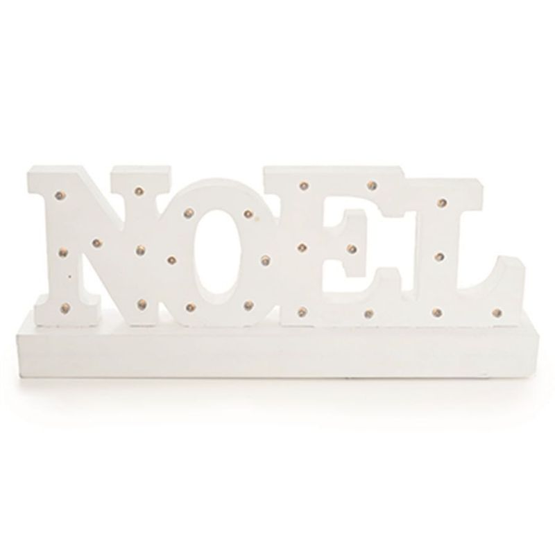 Hollywood - Noel Na Base Branco com 23 Leds P (10x30cm)