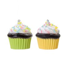 Enfeite Cupcakes Sortidos Amarela e Verde