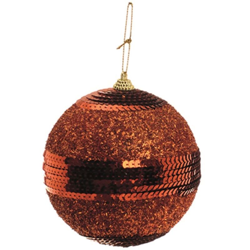 Bola com Lantejoula Cobre 15 cm (Bolas)