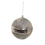 Bola com Lantejoula Prata 25 cm (Bolas)