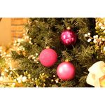 Bola de Natal Sortidas Rosa 8cm - 6 Un