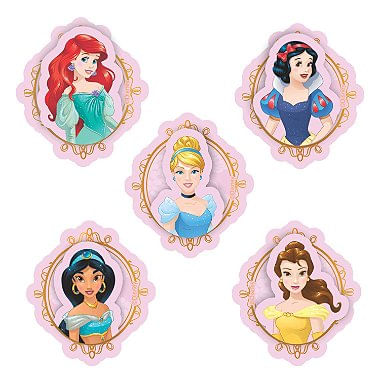 Topo de Bolo de Papel Princesas Disney - Fazendo a Nossa Festa