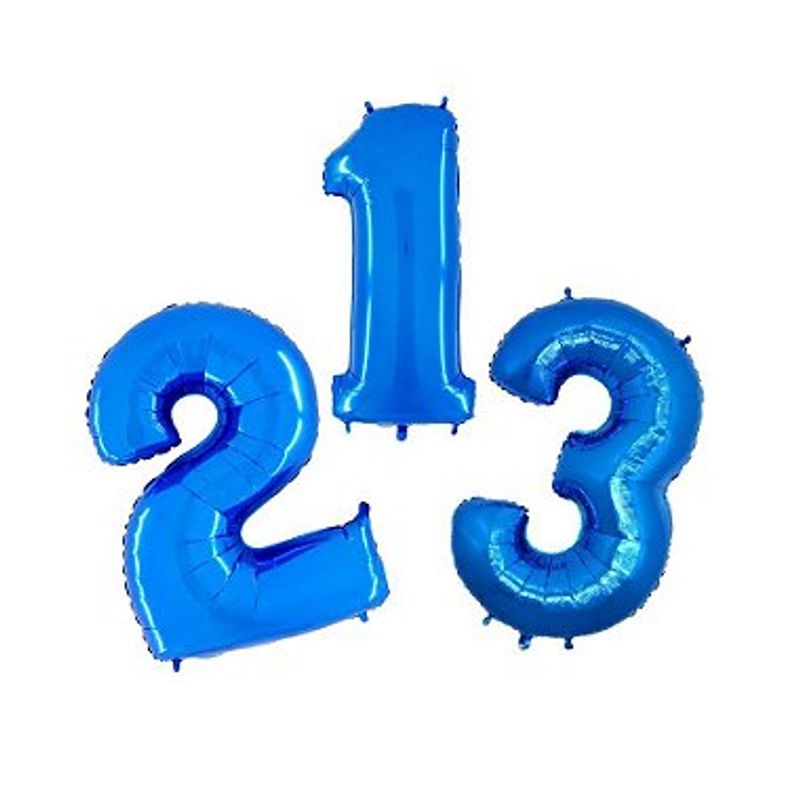 Balão De Festa 40 102cm Número Azul 01 Unidade Grabo Rizzo