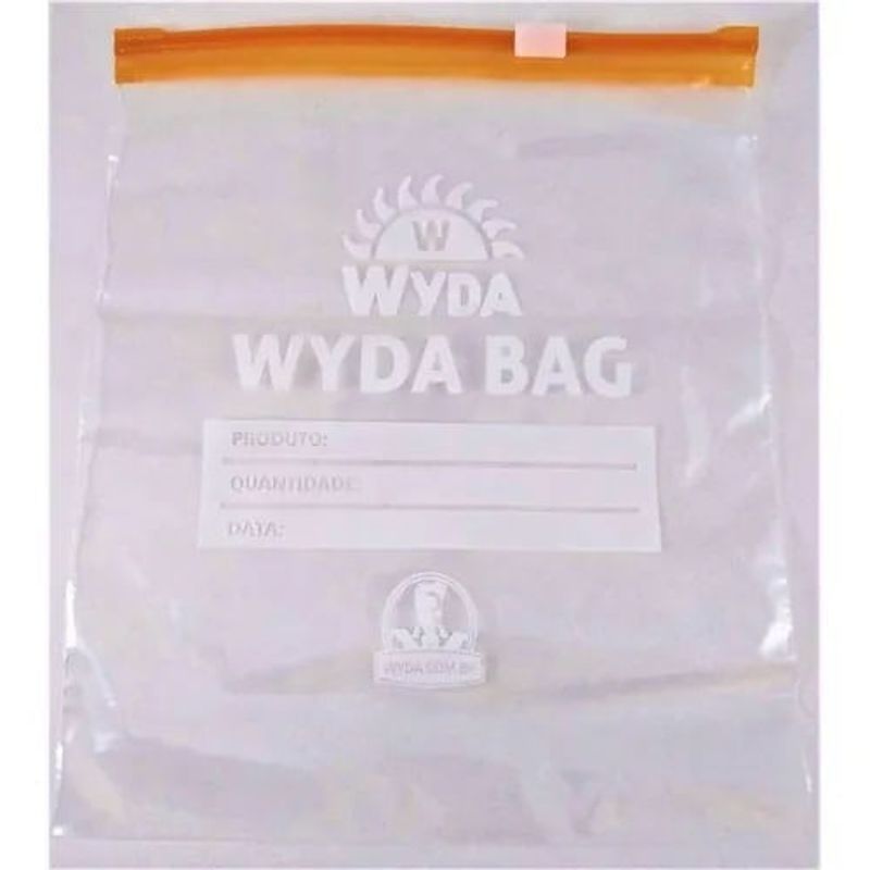 Wyda Saco Zip com Fechamento Slider 19x17 com 25 pacotes de 10 unidades