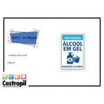 Kit com 6 placas de 10x15cm para o Álcool Gel, contendo 10 peças cada.