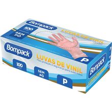 Bompack Luva Vinil Sem Talco P com 100 unidades