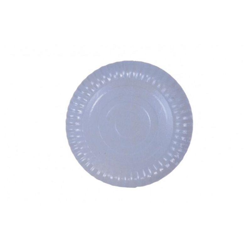 Prato Papelão Branco Plastificado Número 09 33cm com 50 unidades