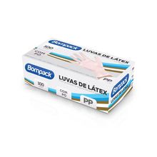 Bompack Luva Látex com Pó Pequena com 100 unidades