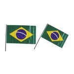 Copa Bandeira Plástica Brasil com cabo com 06