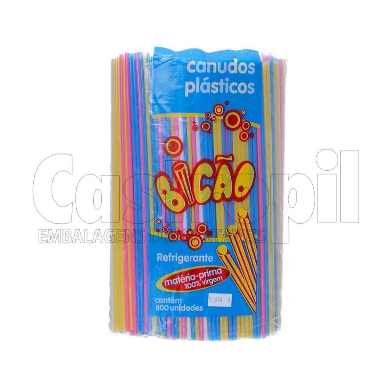 Bicão Canudo Super Star Refri. Com 25 pacotes de 800 unidades