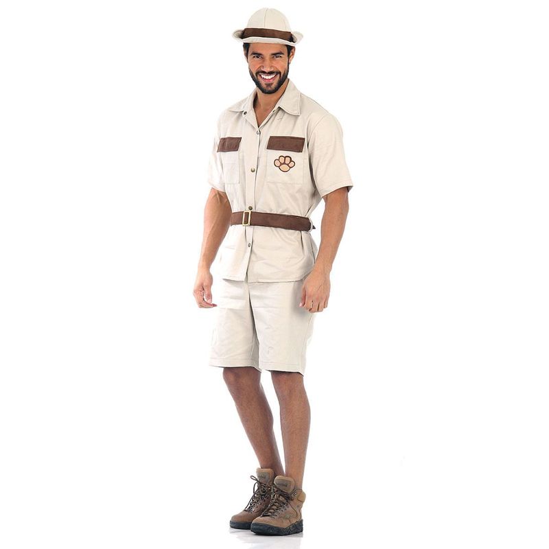 Fantasia Safari Masculino Adulto GG