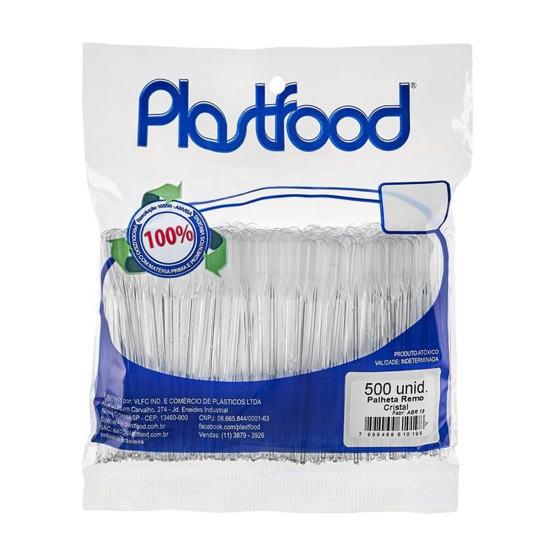 Plastfood Pazinha Café/Drink Cristal com 6 caixas de 500 unidades