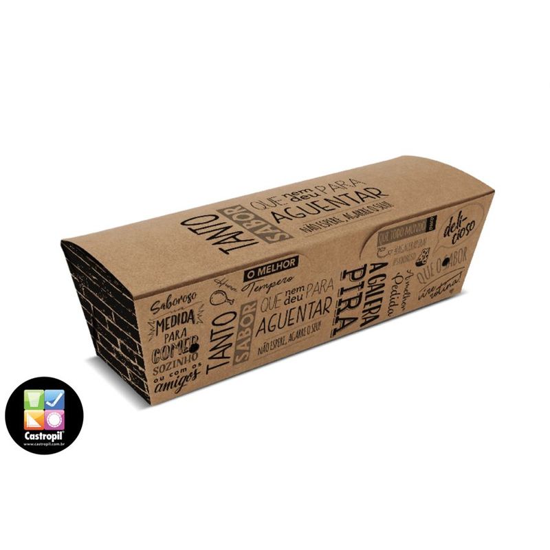 Pris (D9K) Embalagem para Hot Dog/Baguete com 100 unidades