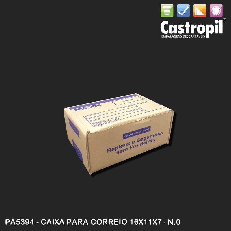 Caixa Papelão para Correio 16x11x7 Número 0 com 25 unidades