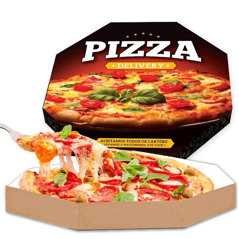 Caixa para Pizza 35cm Impressa Pacote com 25