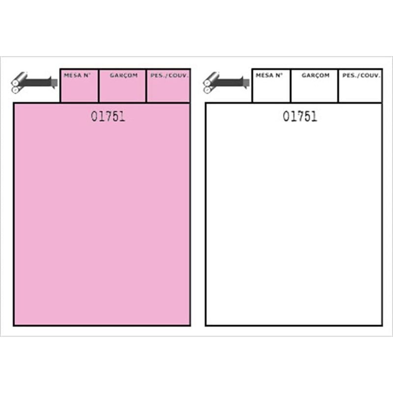 Comanda de Papel código 440 e Carbonada com 10x100 folhas