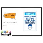 Kit 3 (5 peças 20x30) Placa para Uso de Máscara