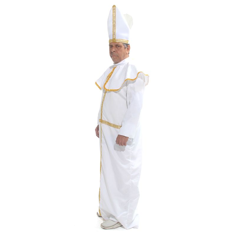 Fantasia Religiosa De Papa Adulto Com Mitra Abrakadabra GG