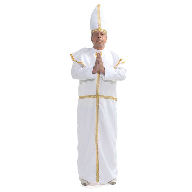 Fantasia Religiosa De Papa Adulto Com Mitra Abrakadabra GG