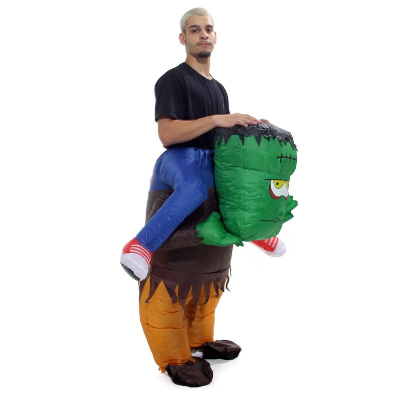 Fantasia Frankenstein Inflável Adulto Halloween Abrakadabra