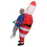 Fantasia Inflável para Adulto Papai Noel Com Enchimento