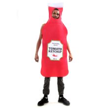 Fantasia Inflável Adulto Ketchup Com Enchimento Eletrônico