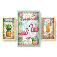 Quadros com Moldura Tropical - 1 Un